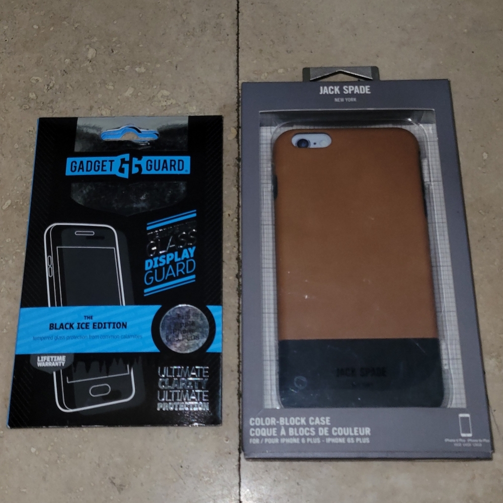 JAKE SPADE Color Black Case & Gadget Guard Screen Protector for Apple iPhone 6s+